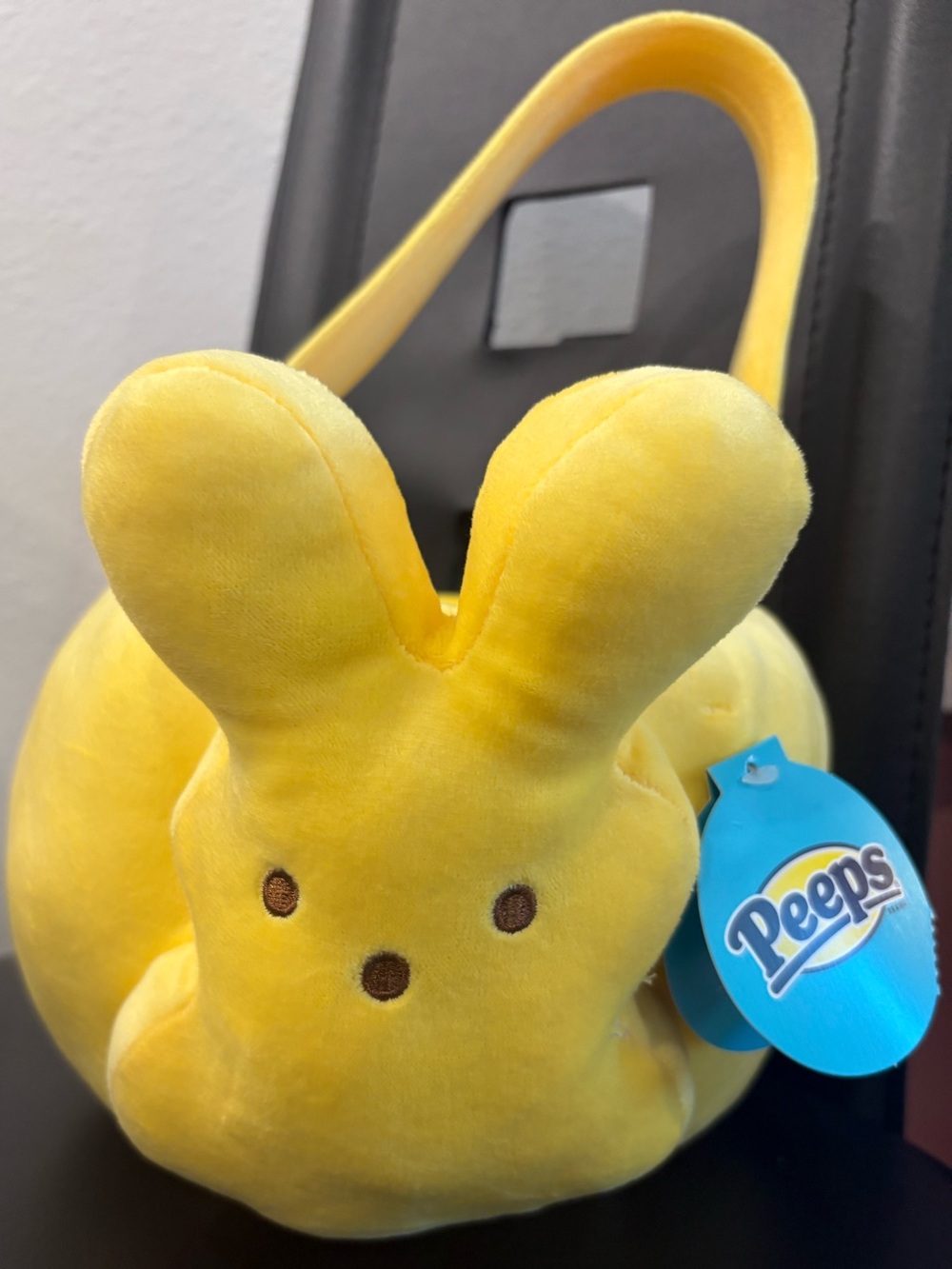 Peeps Yellow Bunny Plush Easter Basket - Peeps Brand